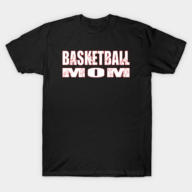 Basketball MOM T-Shirt by Family of siblings